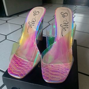 Fashion Nova iridescent Heels